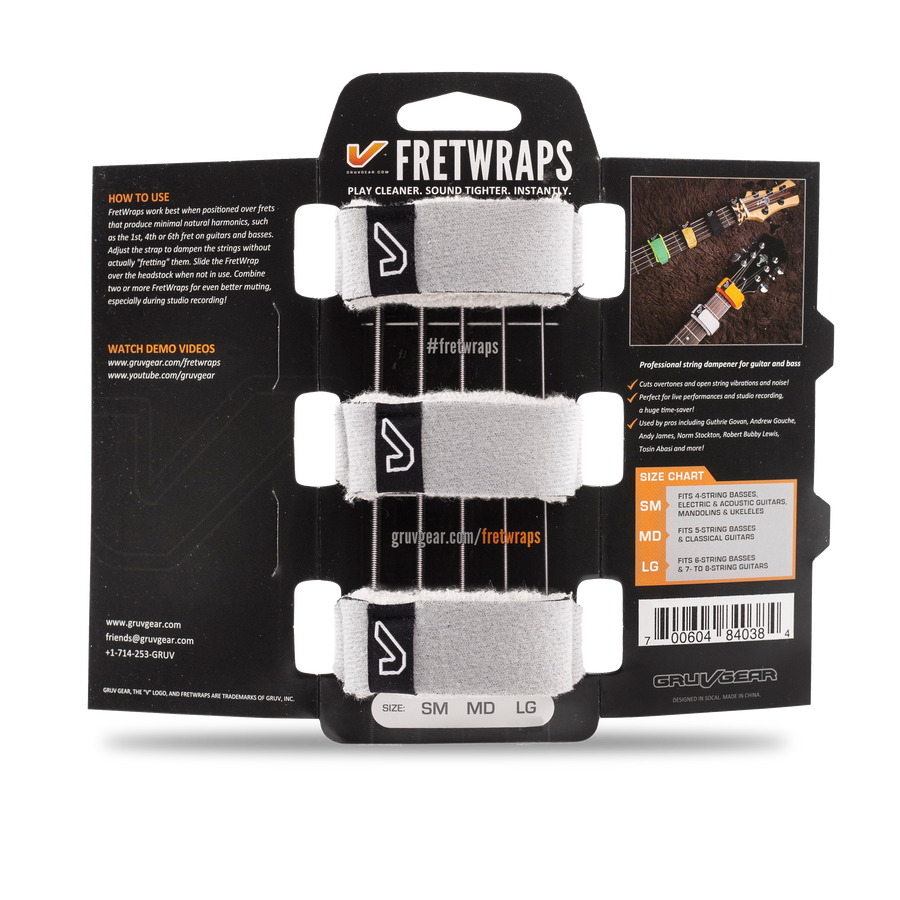 FretWraps – Eliminate String Noise & Play Cleaner Instantly (3-Pack) – Gruv Gear