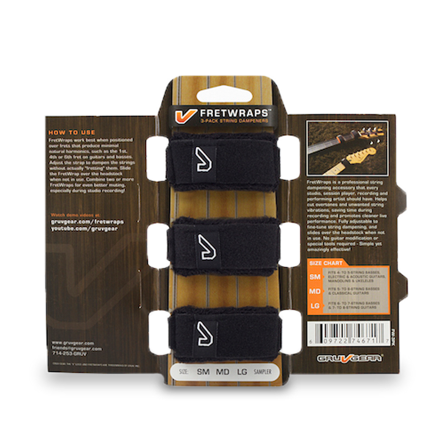 gear wrap Gruv Gear FretWraps HD Guitar String Dampeners 3-Pack